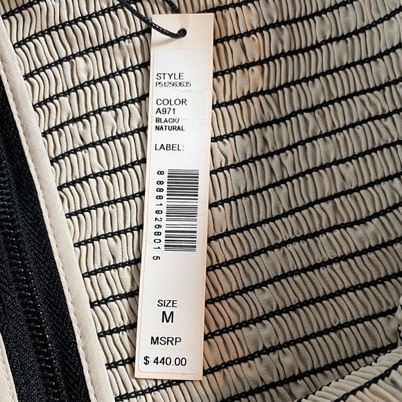 Alice + Olivia Suzy Off The Shoulder Black and Cream Lace Dress - Size Medium - Picture 5 of 13